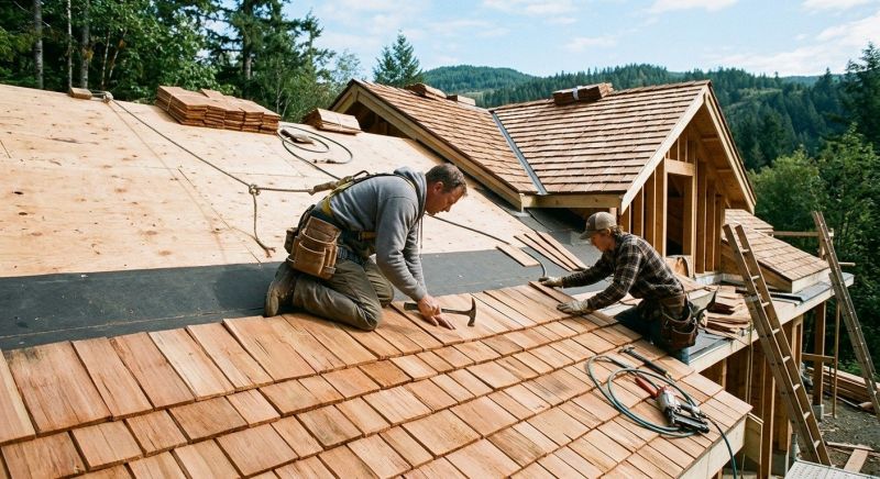 Cedar Shake Roof Construction in Fredericksburg, VA