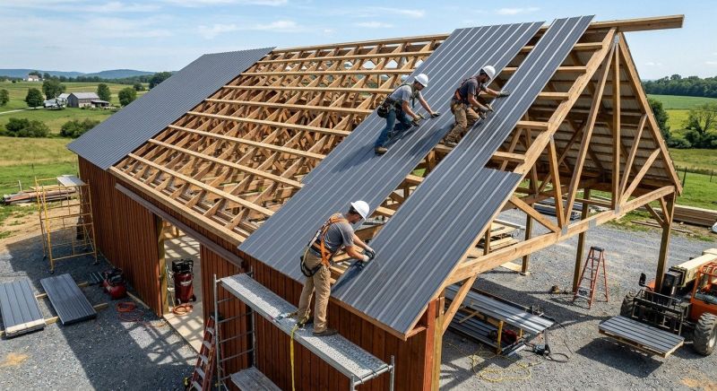 Barn Roof Construction in Fredericksburg, VA