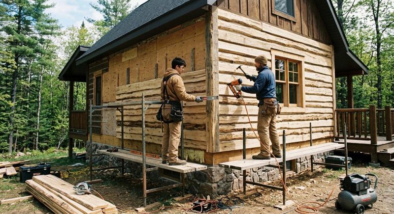 Log Siding Installation in Boston, MA