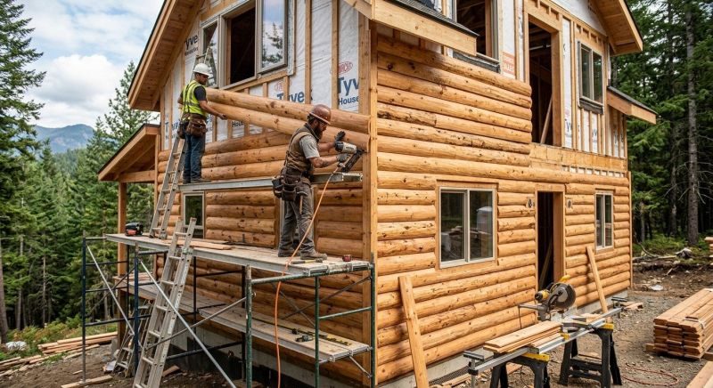 Log Siding Installation in Boston, MA
