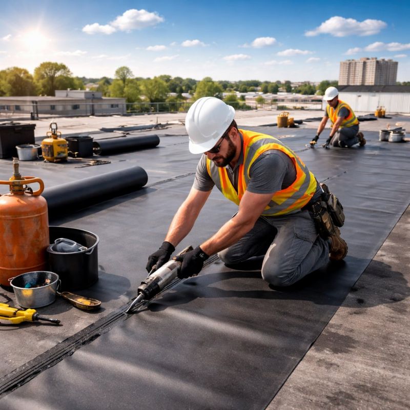 Rubber Roof Installation in Fredericksburg, VA